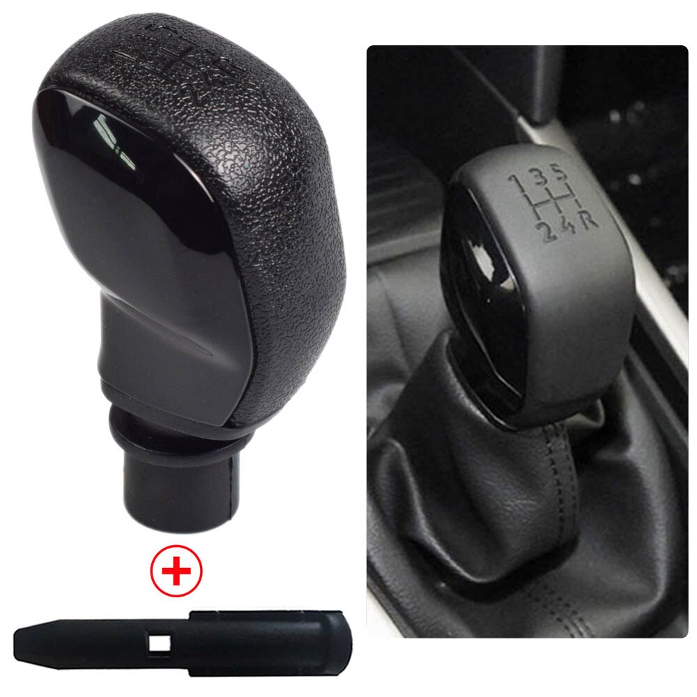 Perilla de palanca de cambios deportiva de 5 velocidades, accesorio para Peugeot 106, 206, 306, 406, 107, 207, 307, 407, 301, 308, , 3008, Citroen C2, C3, C4, Elysee: Black