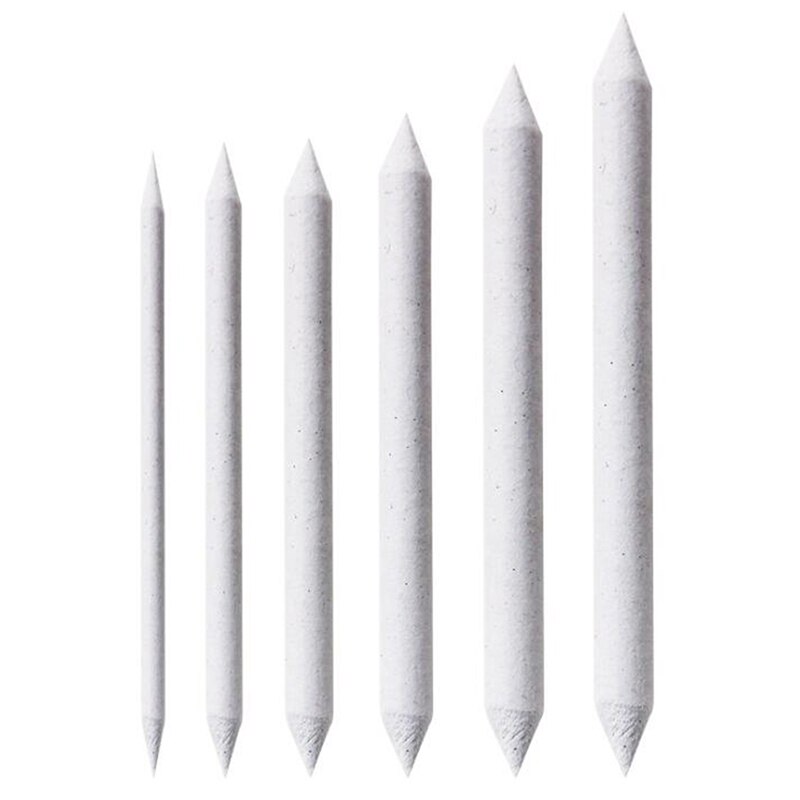 6pcs/Set Blending Smudge Tortillon Stump Sketch Art Drawing Tool Rice Paper Wiper Sketch Paper Pen Sketch Smudge Brush: Default Title