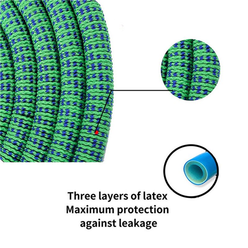 Garden Hose Expandable Water Supply Hose 25Ft -100Ft flexible Magnetic Rubber Hose Plastic Nozzle Tube Garden Fountain Watering