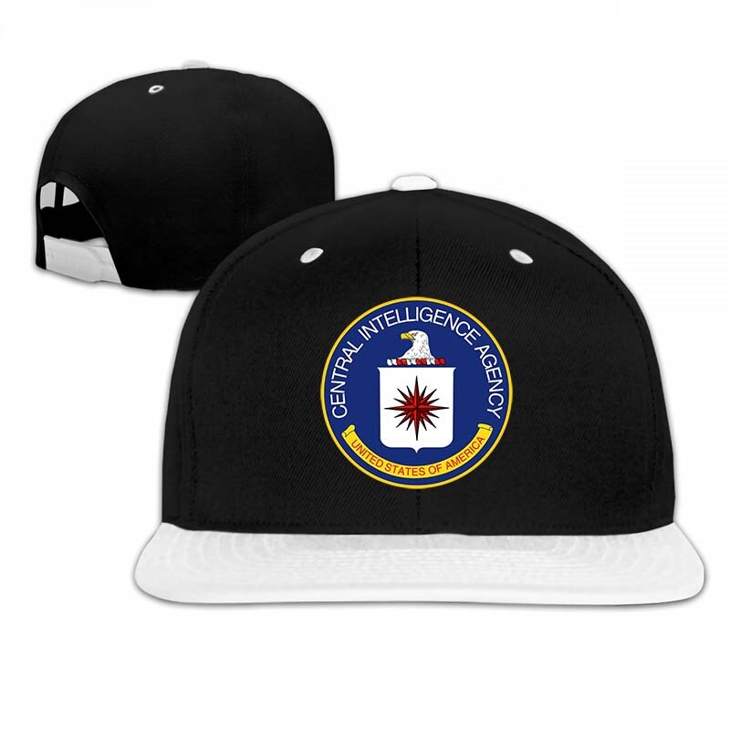 CIA Central Intelligence Agency USA Baseball cap men women Trucker Hats adjustable cap: 5-White