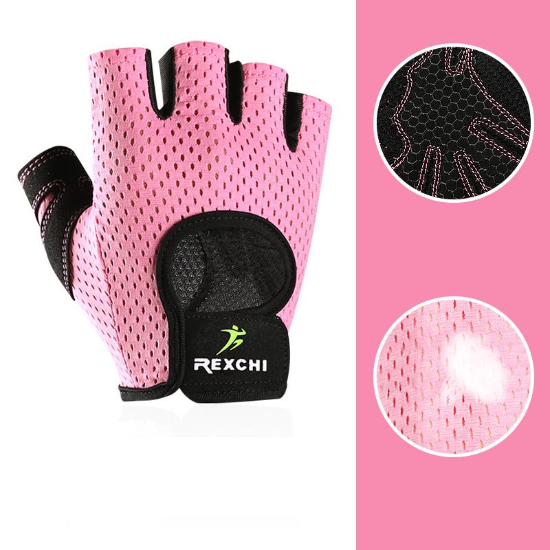 1 Paar Fitness Half-Vinger Handschoenen Ademend Mesh Gym Handschoenen Antislip Halters Oefening Fietsen Sport Handschoenen