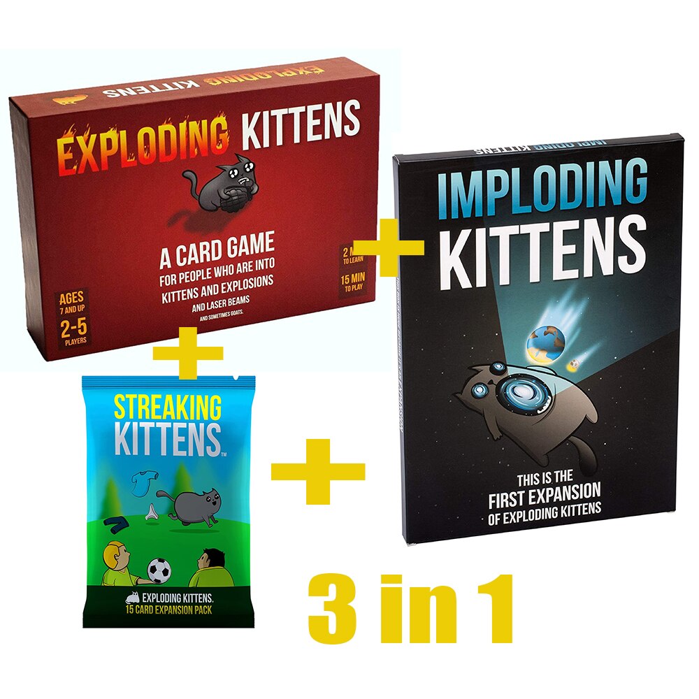 Kitten Originele Editie Familie Strategie Ontploffen Plezier Kaarten Game Kind Speelgoed Nsfw Editie Party Pack Volwassen Teens Kids Vriendelijke Board: 3