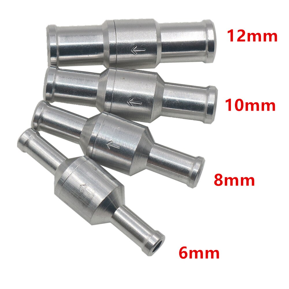 6 Mm/8 Mm/10 Mm/12 Mm Auto Vacuüm Slang Olie Water Pompen Aluminium Een weg Brandstof Non Return Terugslagklep Benzine