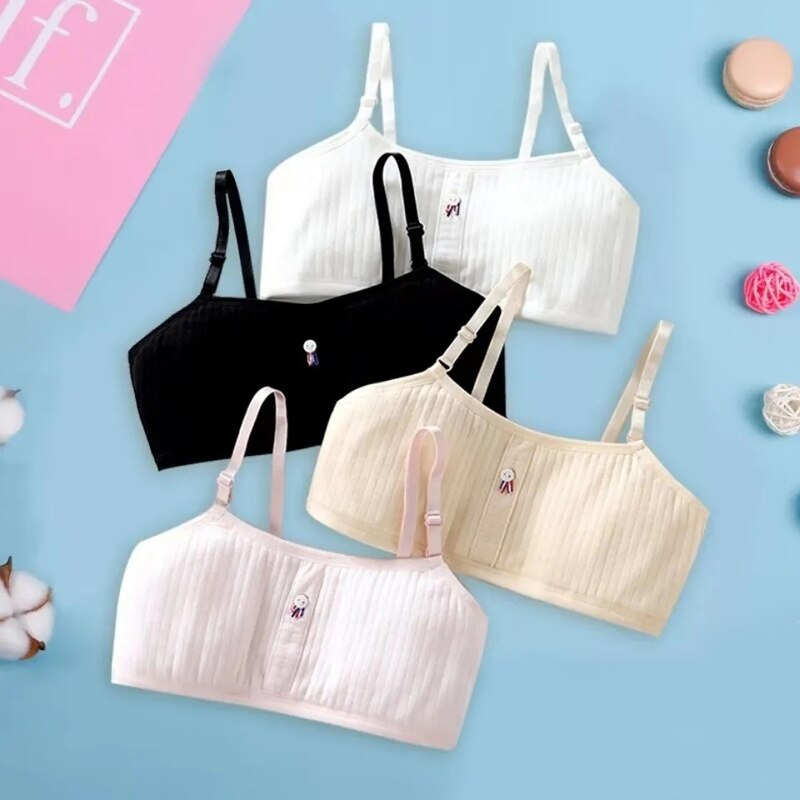 Girls Training Bra Kids Cotton Underwear for Girls Soft Adolescente Girl's Brassiere Breathable Brassiere Fille Fits 7-18T