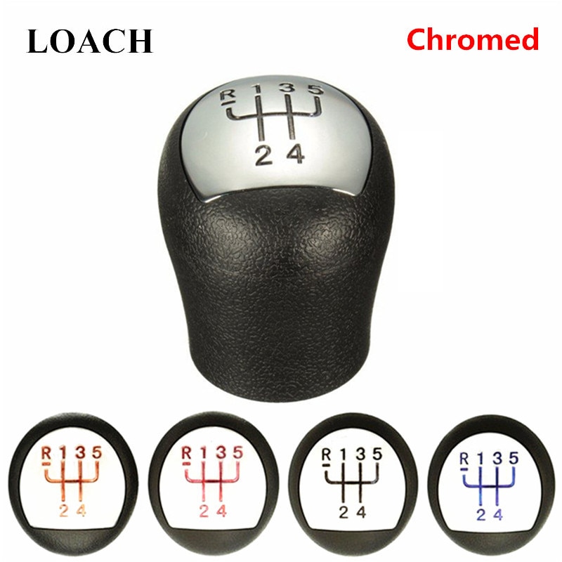 Perilla de palanca de cambios para coche Renault Megane Clio II 2 MK2 172 182 RS Sport cromado MT, palanca de cambios, bolígrafo, brazo, POMO de bola