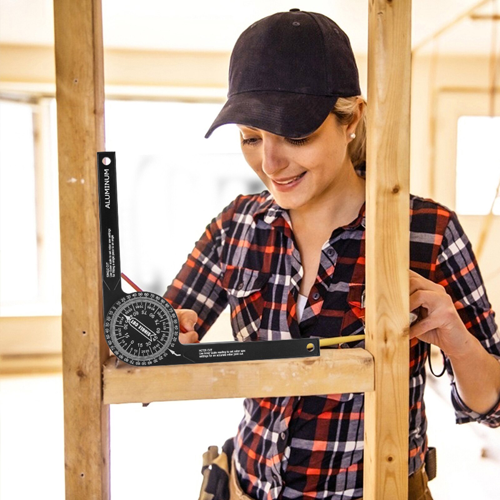 Miter Saw Protractor Angle Finder Woodworkers Edge Ruler Crown Molding Tools Corrosion Resistance Miter Saw Protractor