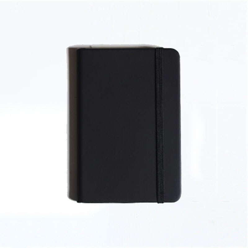 A6 size Notebook PU Leather Cover Diary Planner Paper Note Book Category Pages Stationery Notepad Note Pad Lined: black