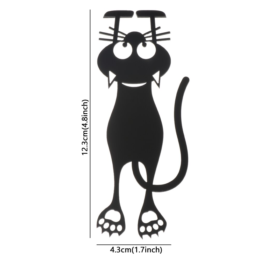 Marcapáginas 3D estéreo con forma de gato, marcapáginas de dibujos animados de animales encantadores, de paginación para estudiante, de chica, plástico, lindo