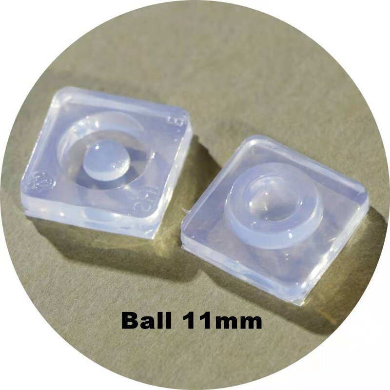 3d udskæring silikone form negle stempling konkav-konveks med hul kugle tredimensionel uv gel akryl krystal negle skabelon: Kugle 11mm - 2 stk sæt