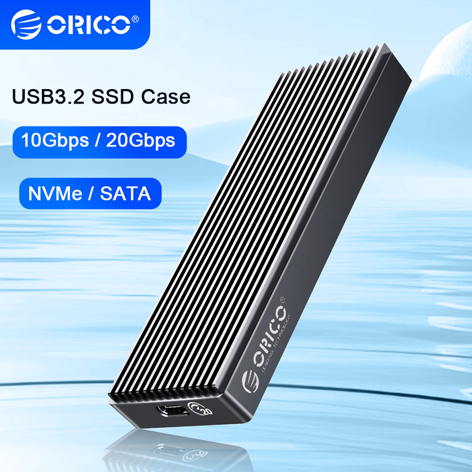 ORICO M.2 SATA NVMe Enclosure 10Gbps Zewnętrzna obudowa SSD typu C USB A 3.2 Gen 2 Pokrywa dysku twardego M2 2230 Storage Box House