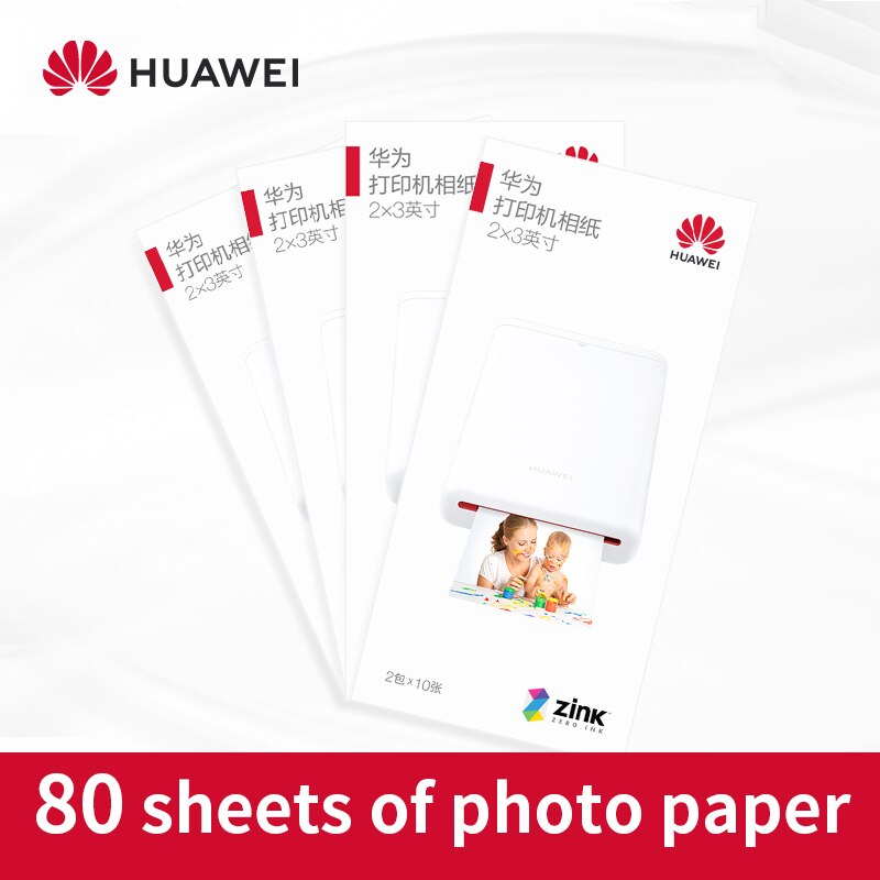 Original Zink 2*3 zoll 50*76mm Für Huawei Drucker Foto Papier Kanon zoemini LG PD261 251 233 239SP: 80