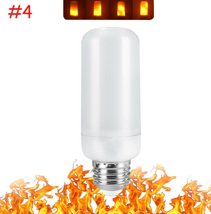 1pc led flame lampa 3 lägen+gravitationssensor nattljus 85-265v led flame effekt eld glödlampa jul halloween dekoration