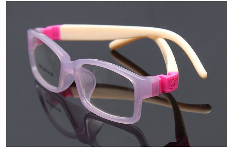 Ubrydelig fleksibel sikker nærsynethed optiske briller ramme briller børn rammer  tr90 brilleramme til børn spædbarn piger 8819: C4