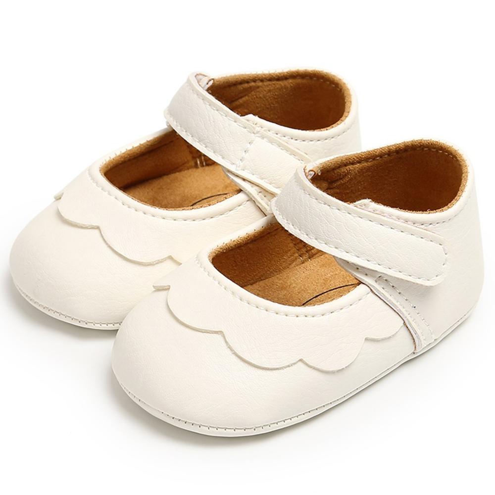 Niño chico bebé niño lindo primer paseo primavera superficial gancho y bucle zapatos 0-18m zapatos de bebé: White / 12