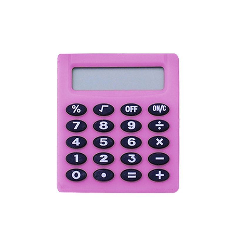 Mini calculadora electrónica portátil de , calculadora de bolsillo de Color caramelo para estudiantes, suministros escolares