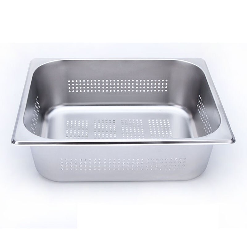 Groenten Aftappen Wastafel Fruit Wassen Zeef Vergiet Metalen Aluminium Bain Marie Buffet Inserts Voorraad Terrines Opslag Bin