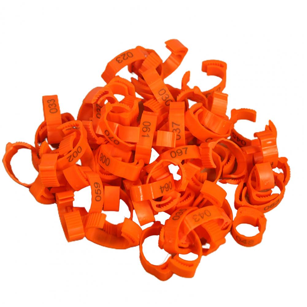100Pcs Premium Textuur Kip Ring Slijtvaste Kip Been Bands Montage Maat Comfortabele Eend Kip Been Ring