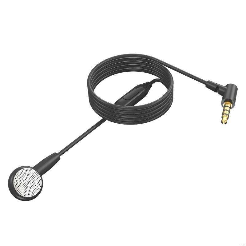 652F Earphone Single Side Earphone With Microphone for Smartphones Secure In Ear , Reinforced Cable, Wide Use
