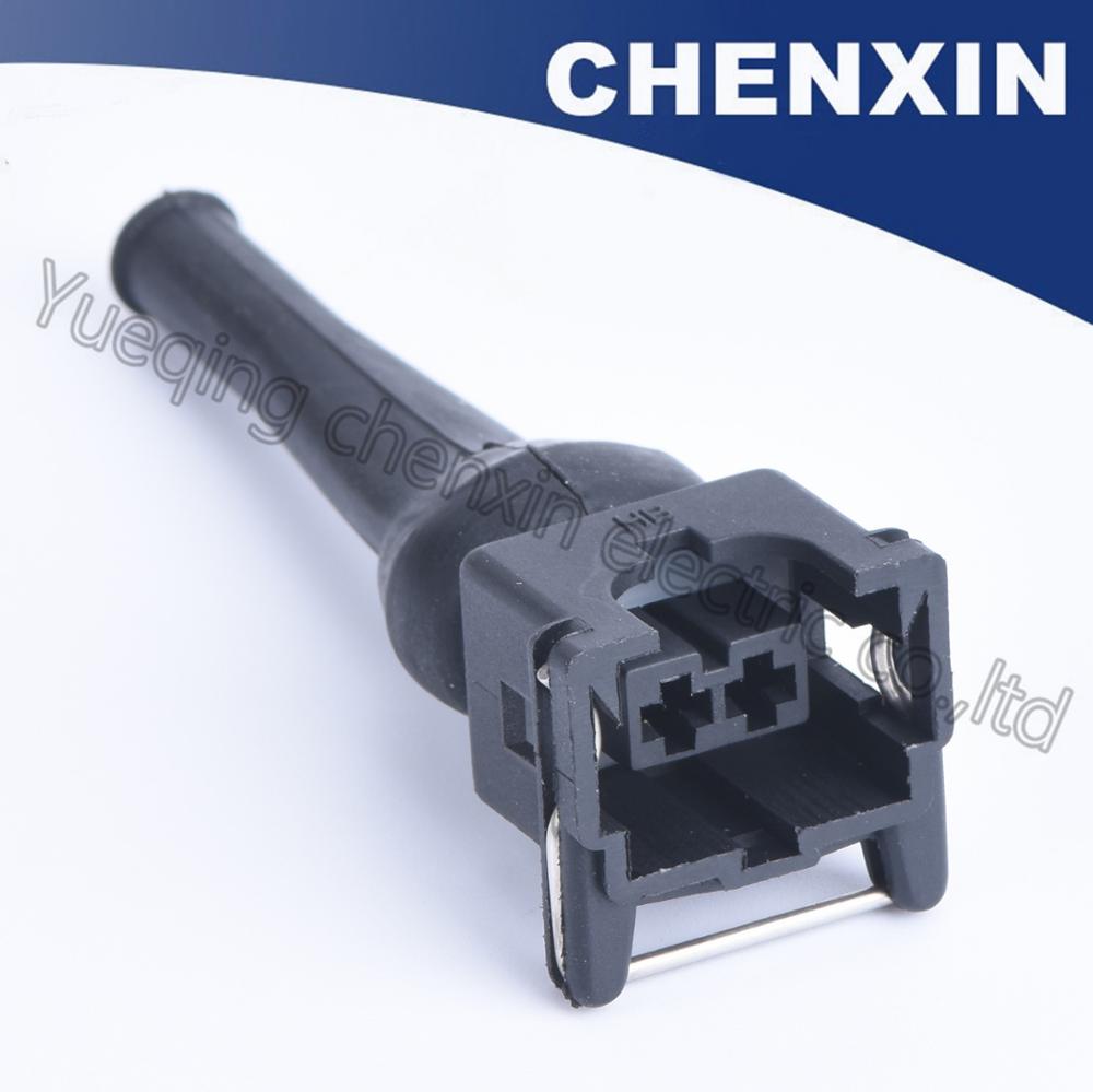 Black 2pins car sealed waterproof auto connectors (3.5) female EV1 EV14 rubber sleeve Auto accessories wire connection Injector