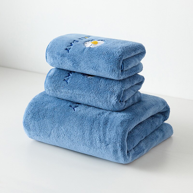 3pcs/set Coral Velvet Towel Set 35x75/70x140cm Super Absorbant Face Bath Towel Home Hotel Quick Dry Bathroom Towel: Set 5