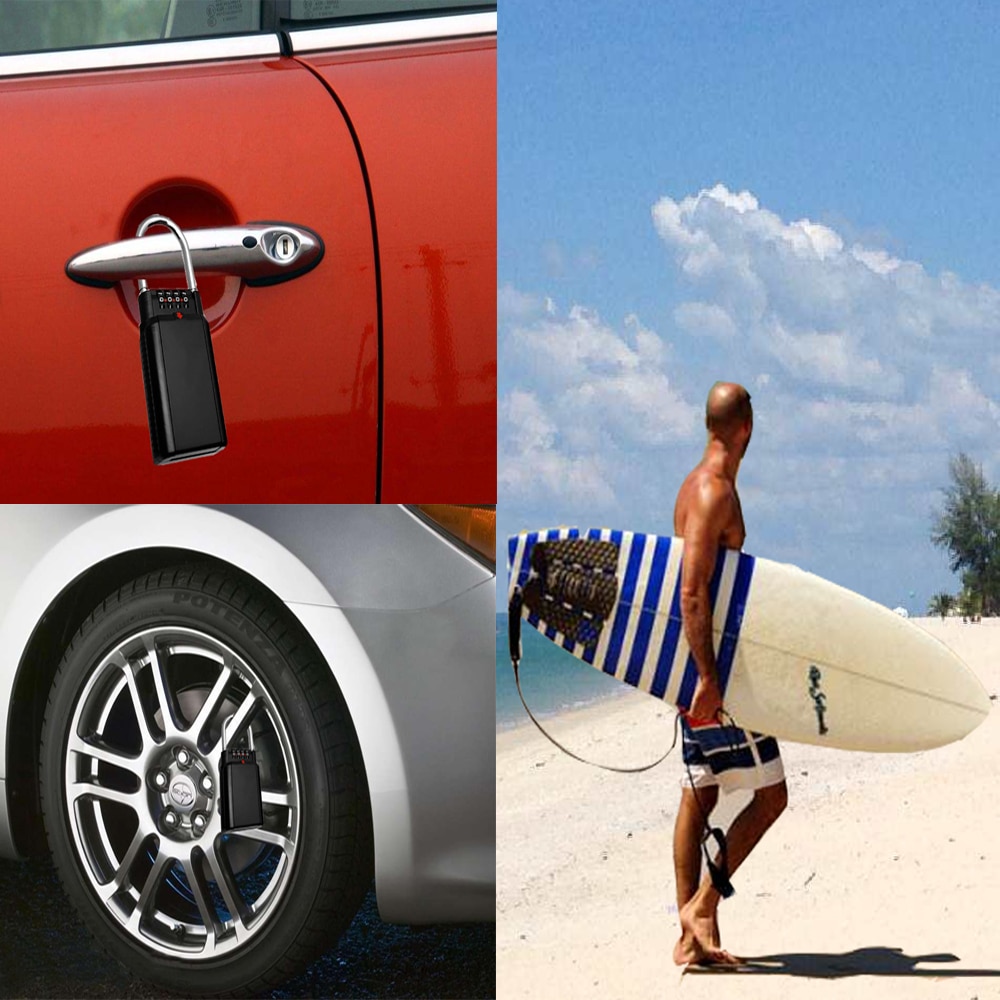 Onefeng Sports Car Key Combination Storage Security Padlock Box Portable Key Safe Surf Lock