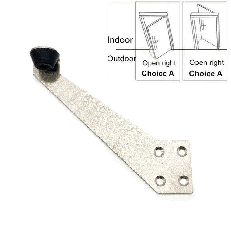 Rvs Deurstopper Anti-Collision Opening 90 Graden Hoek Winddicht Bescherming Muur Voor Home Office Deur Stop Beschermen: A