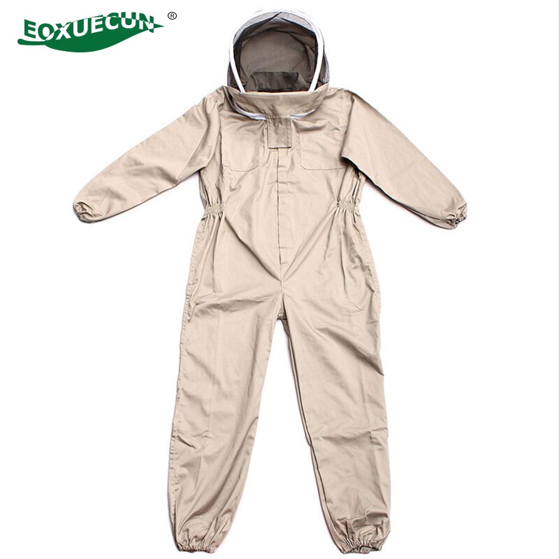 Bee Protective Clothing Ventilated Beekeeping Overall Full Body Bee Keeping Suit with Leather Gloves Beekeeper Full Suit Kit