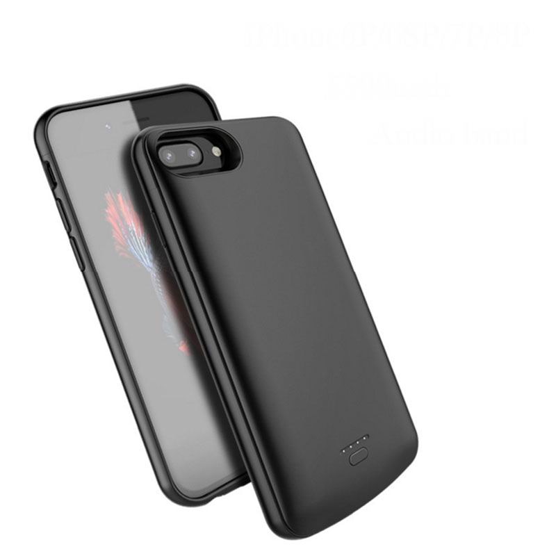 4000/5000/5500mAh Battery Charger Case For iPhone 5 5S SE 6 6s 7 8 plus X XS Max XR Slim Powerbank Battery Case +Headphone Audio