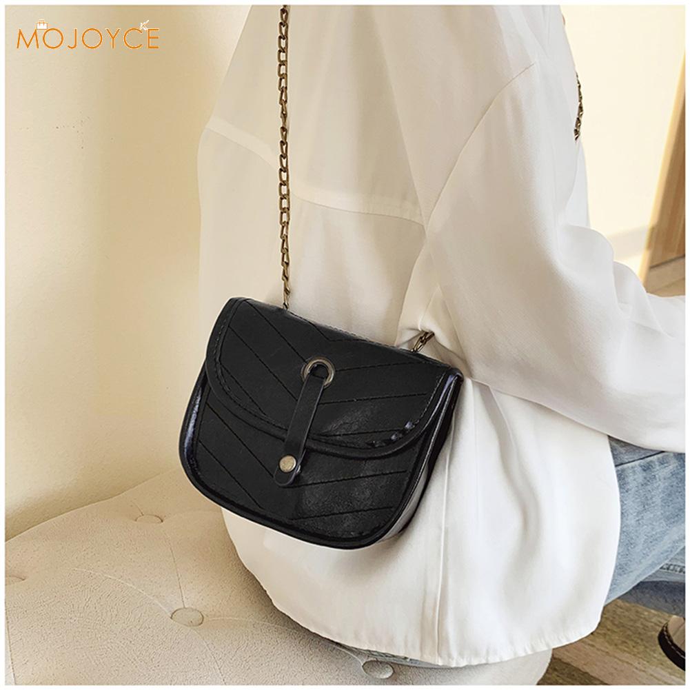 Frauen Handtasche PU Leder Schulter Geldbeutel Pro weiblich fest Kette Platz groß Kapazität Totes Bote Schulter Handtaschen