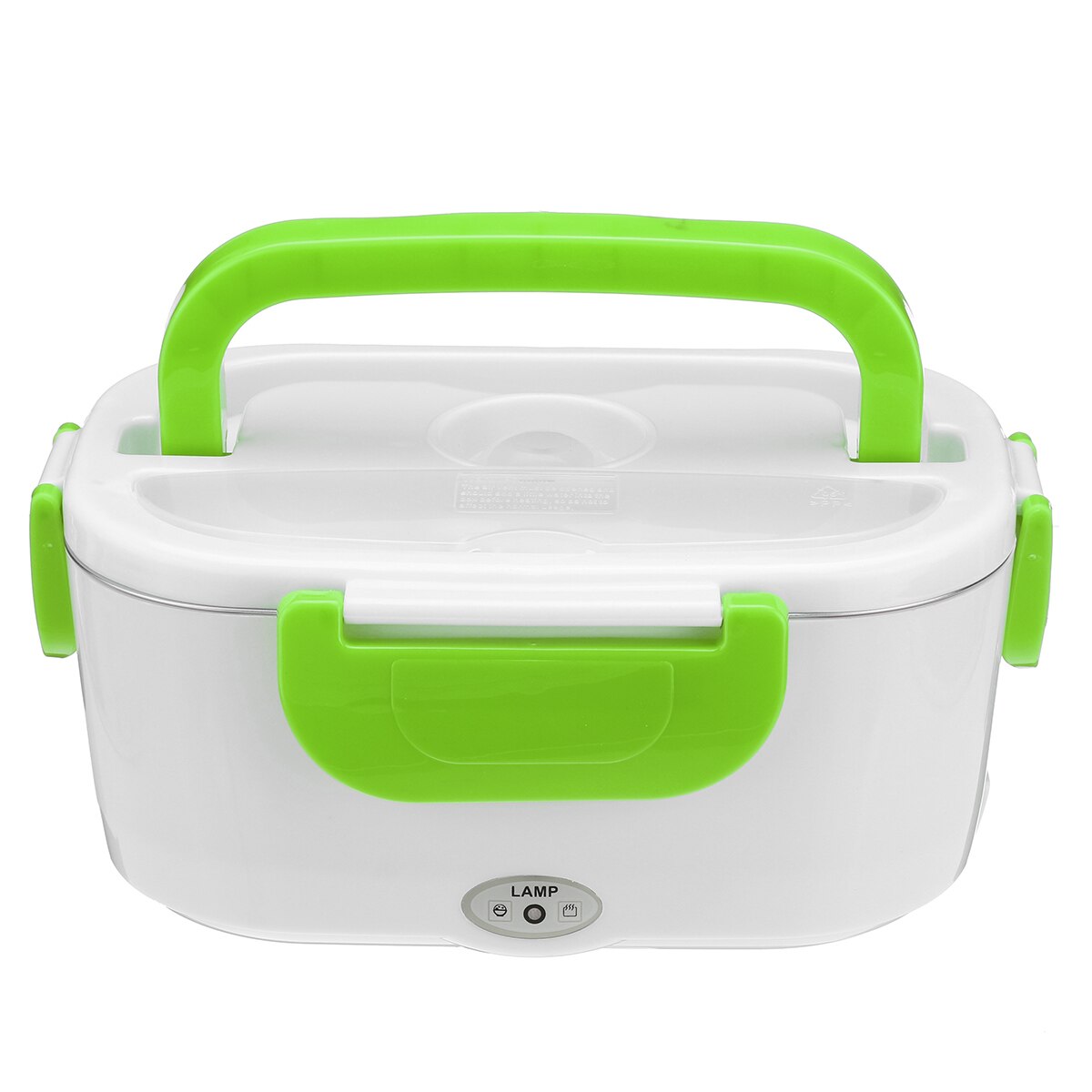12v 110v/220v elektrische verwarmde lunchbox, draagbaar, 2 in 1 auto bentoboxen, roestvrijstalen elektrische verwarmde voedselcontainer: Groente / Eu