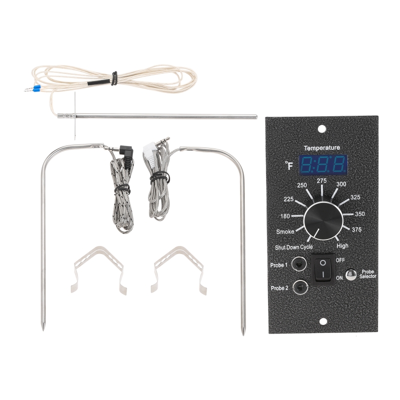 Digital Thermostat Control Panel Kit fit for Traeger Pellet Wood Pellet Grills with Temperature Sensor and 2 x Meat Probes