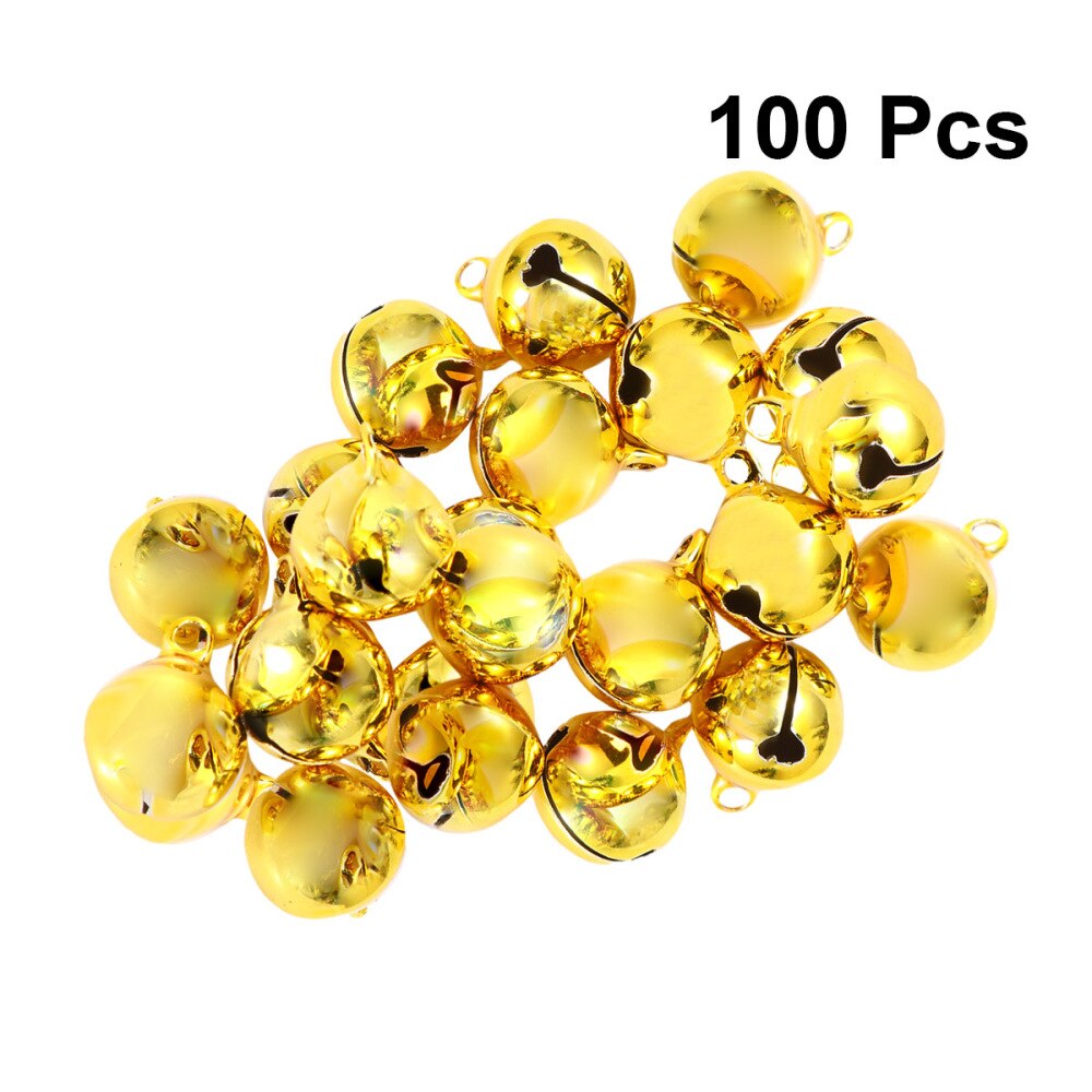 100Pcs Kerst Jingle Bell Galvaniseren Charmant Bells Sieraden Accessoire Voor Decoratie Handtassen Ambachten Bells (Gemengde Kleur)