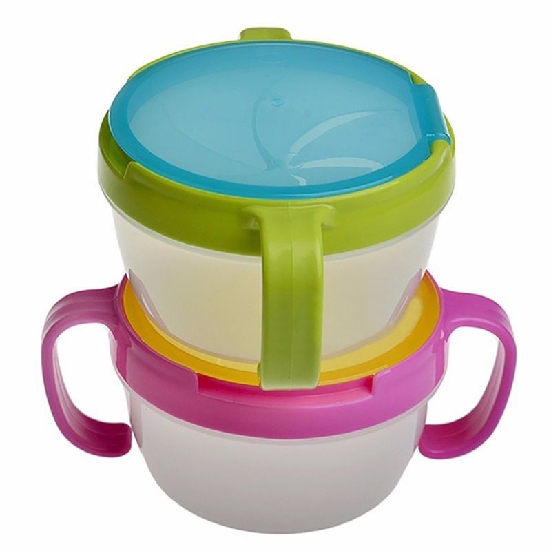 Spill Active Snack Cute Baby Toddler Snacker Bowl Cup Container Free Child Nursing Bowls