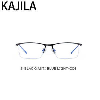 Anti-Blauw Licht Glazen Voor Mannen Half Randloze Oogbescherming Anti-blu Ray Eyewear Man metalen Frames Wholesale5910: Black