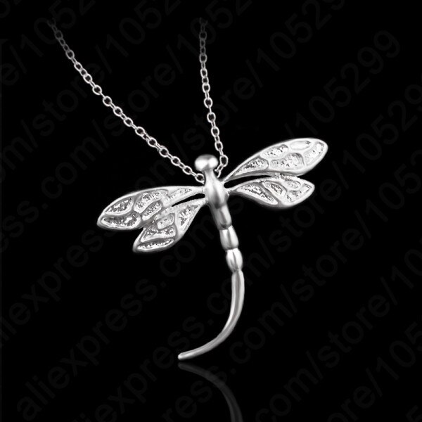 Persoonlijkheid Mooie 925 Sterling Zilveren Libelle Ketting Hanger Ketting Voor Vrouwen Meisjes Kerstcadeau