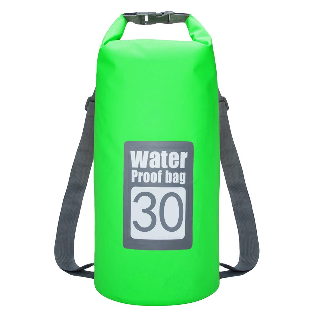 PVC Waterproof Dry Bag Sack Kayaking Rafting Camping Fishing Dry Backpack Green 5L/10L/15L/20L/30L Boating Waterproof Bags: 30 L