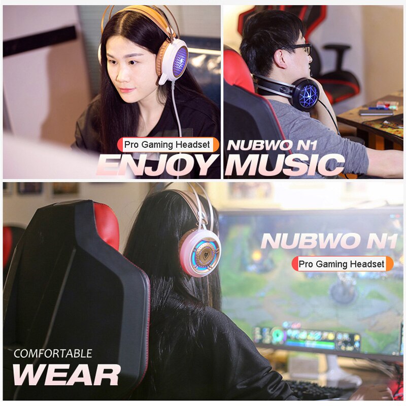 Gaming Wired Hoofdtelefoon Bass Stereo USB Professionele Metalen Game Oortelefoon met Microfoon Backlit LED Noise Cancellation voor PC Laptop