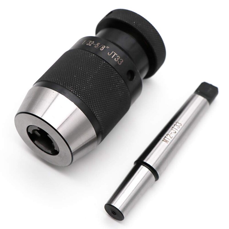 1/32 Inch-5/8 Inch Super Heavy Duty Kolomboor Chuck Keyless JT33 Mount &amp; MT2-JT33 Boorkop Arbor, hoge Precisie