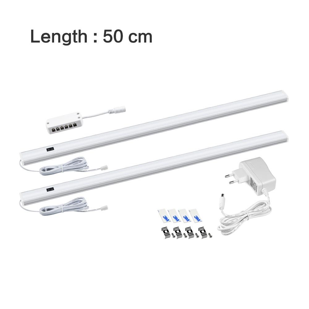 5W 6W 7W Hand Scan fegen Sensor LED Küche Schrank Lichter 12V Aluminium Profil LED Band rohr lampe Hintergrundbeleuchtung Streifen 30/40/50cm