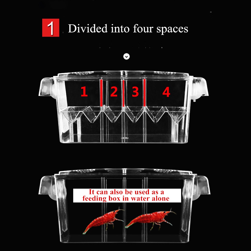 Transparent Fish Breeding Box Aquarium Hatcherys Double-deck Cage Trap Floating Isolation Tank Fry House Guppies Isolation Room