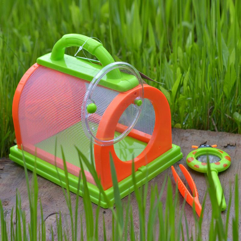 Insect Box Small Pet Observation Box Children's Portable Plastic Insect Cage Box Feeding Observation Experiment