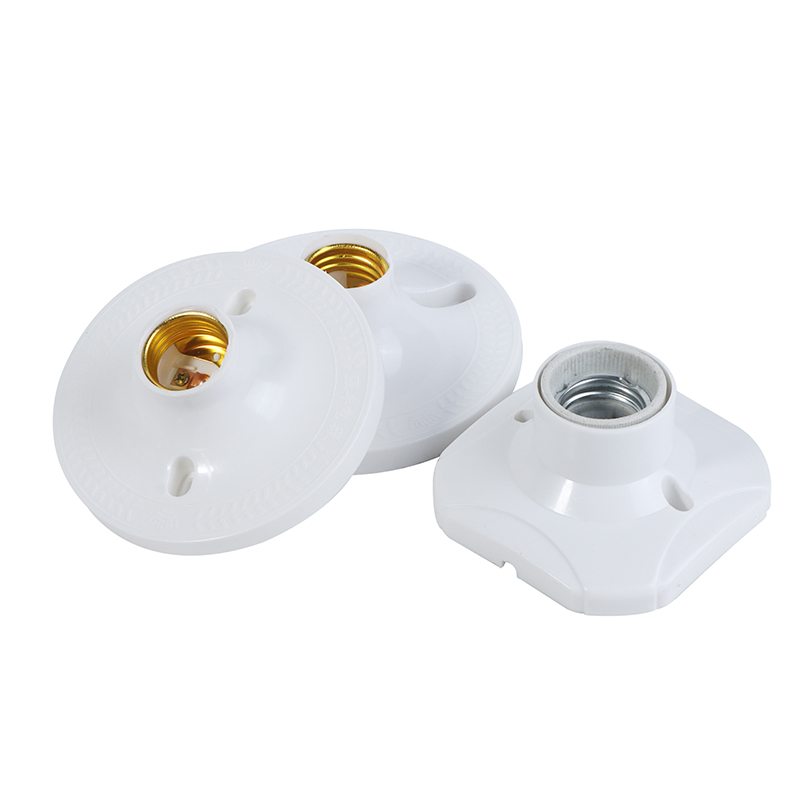 Soporte de bombilla LED E27, Base de enchufe redondo, lámpara colgante, Base de luz de pared de techo Industrial