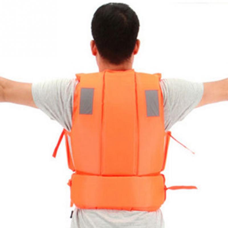 Chaleco salvavidas ligero de espuma de nailon para adultos, para exteriores, con silbato de SOS, tamaño ajustable, duradero, PFD, suministro de deportes acuáticos