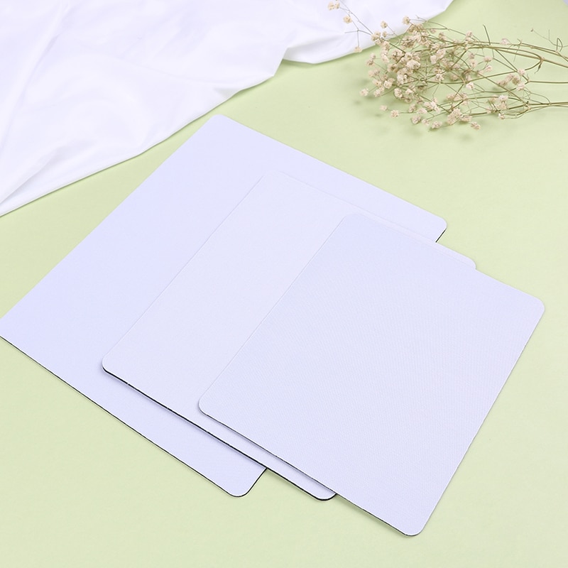 White mouse pad mat for laptop computer tablet PC rubber mouse mat