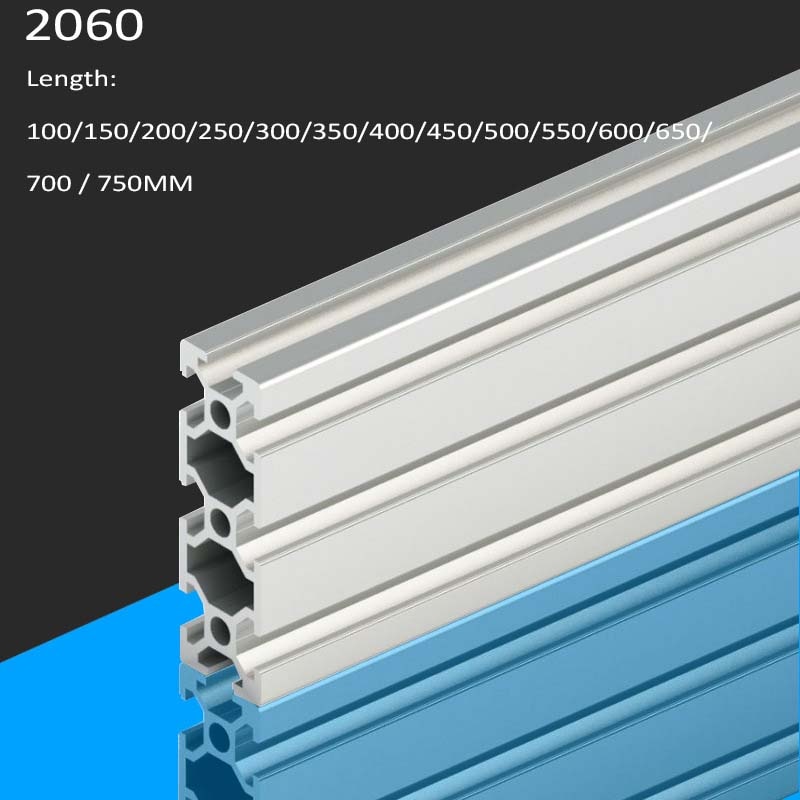 1 piece 2060 aluminum profile 2060 European standard extruded guide rail anodized aluminum profile 2060 CNC 3D printer parts