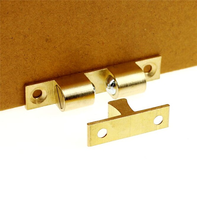 1 PC Multiple sizes Pure Copper Double Ball Latch Clip Lock Cabinet Door Catches Touch Beads Bronze Brass Hardware Accessories