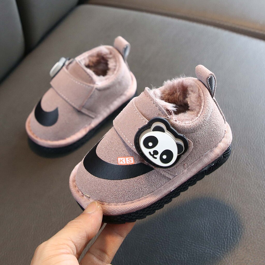 Baby Meisjes Jongens LED Schoenen Laarzen Baby Winter Leuke Cartoon Licht Sportschoenen Laarzen Lichtgevende Warme Sneakers schoenen kinderen: Roze / 15