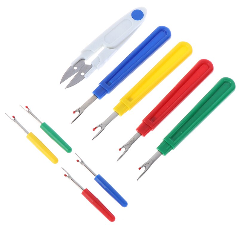 9 Stuks Tornmesje Stitch Unpicker Met Plastic Handvat Draad Cutter Diy Naaien Remover