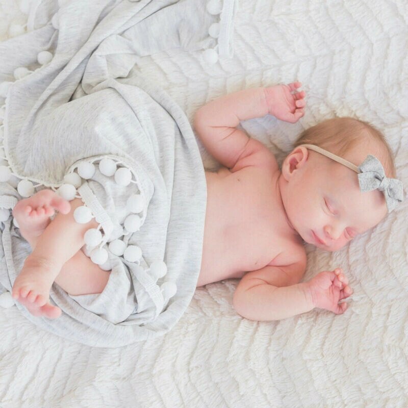 Nyfødt baby spædbarn sovende swaddle 1 krybbe tæppe bomuld kaste fotografering prop