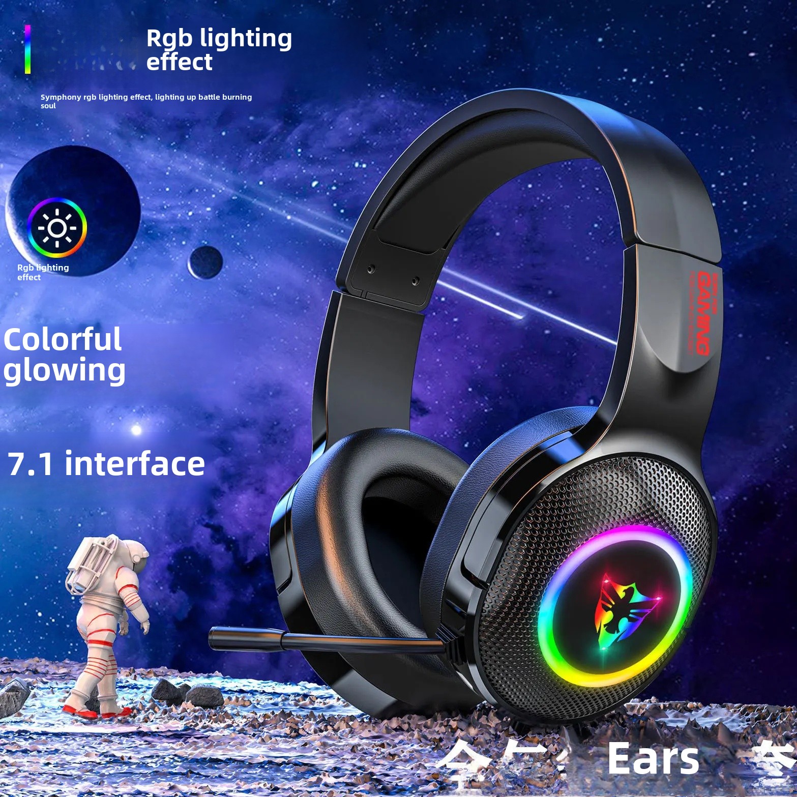 G607 Bedrade gamingheadset Neutraal 7.1-kanaals Esports-gefactureerd met microfoon voor meeslepende audio-ervaring: GRIJS